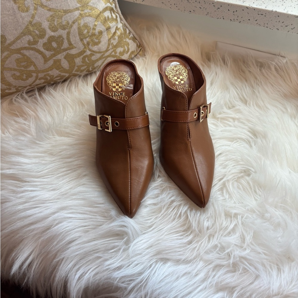 Vince Camuto- heeled mules